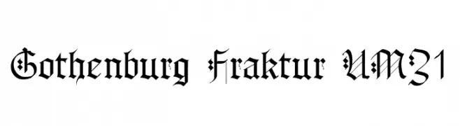 Gothenburg Fraktur UMZ1  Frei Schriftart Herunterladen