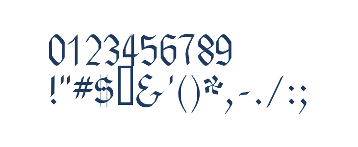 Gothenburg Fraktur UMZ1 Other Characters