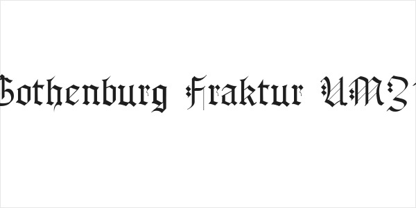 Gothenburg Fraktur UMZ1 Logo