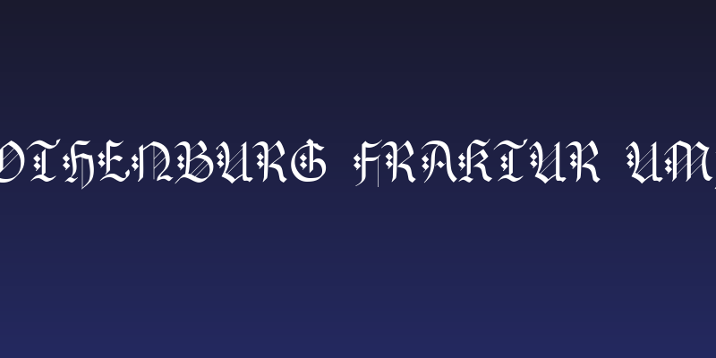 Gothenburg Fraktur UMZ1 Social Header