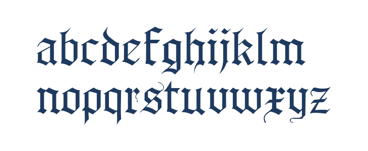Gothenburg Fraktur UMZ1 Lowercase