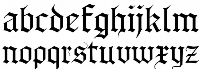 Gothenburg Fraktur UMZ1 خط أحرف صغيرة