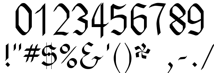 Gothenburg Fraktur Font OTHER CHARS