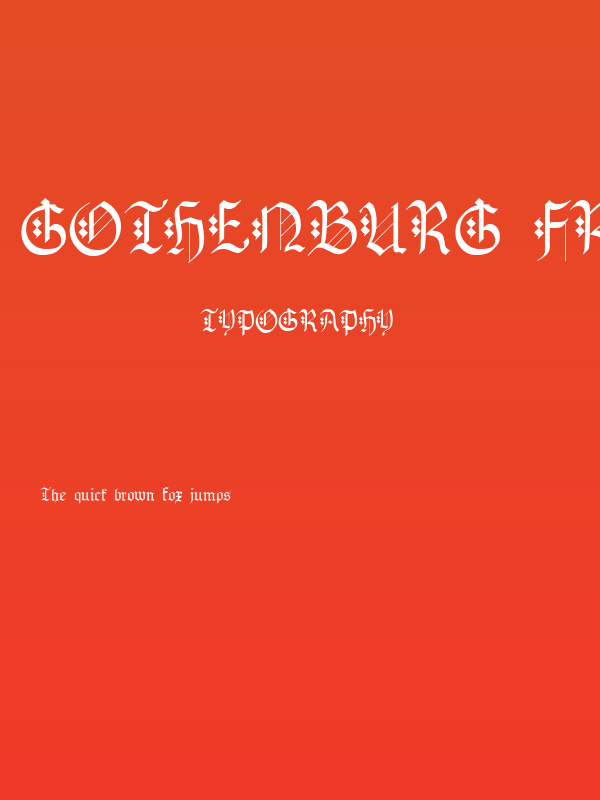 Gothenburg Fraktur Poster
