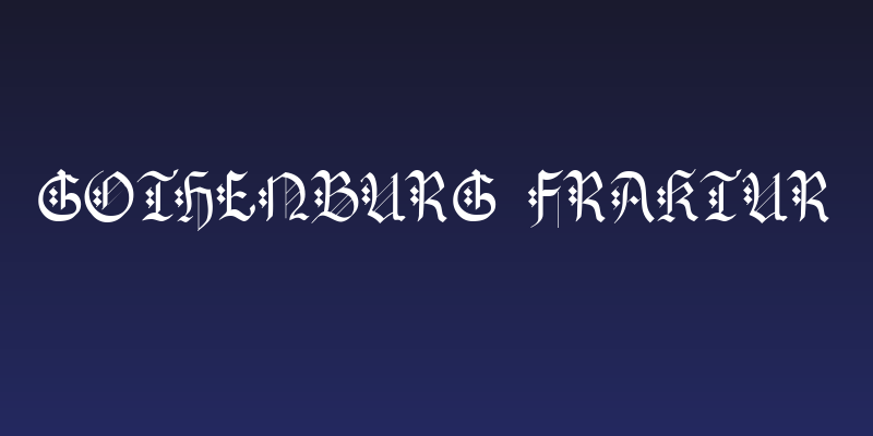 Gothenburg Fraktur Social Header