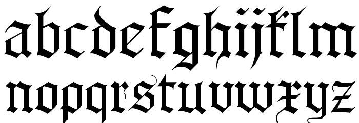 Gothenburg Fraktur Font LOWERCASE