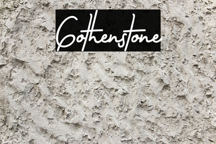 Gothenstone Font examples