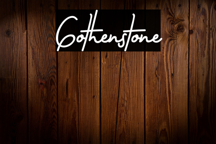 Gothenstone Font examples