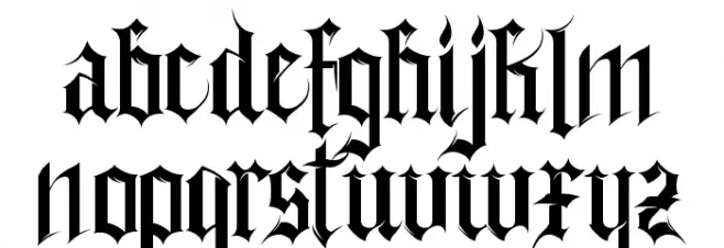 Gothferatu Caratteri MINUSCOLO