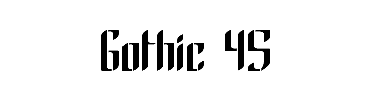 Gothic 45  font caratteri gratis