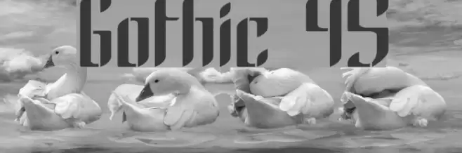 Gothic 45 Font examples