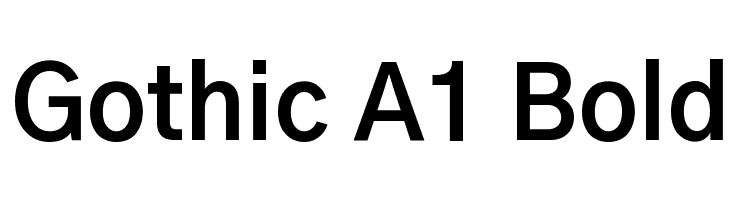 Gothic A1 Bold Font