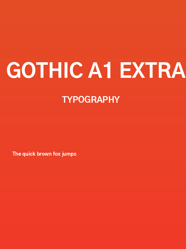 Gothic A1 ExtraBold Poster