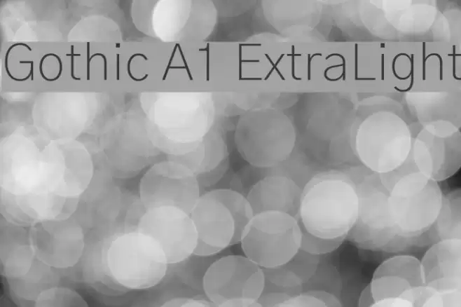Gothic A1 ExtraLight  examples