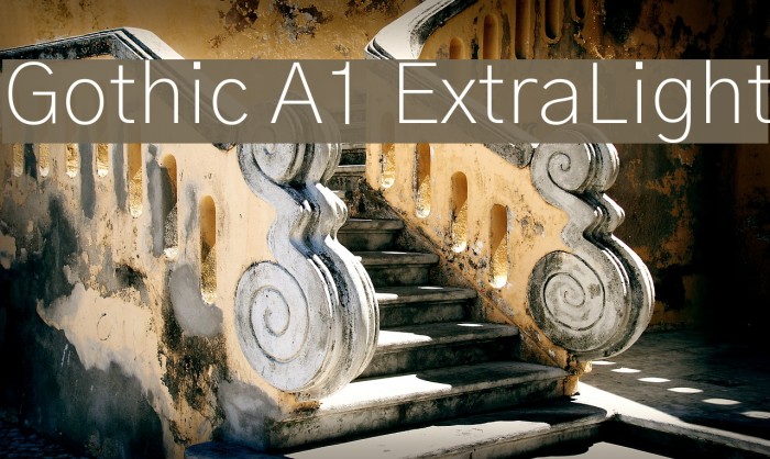 Gothic A1 ExtraLight Font examples