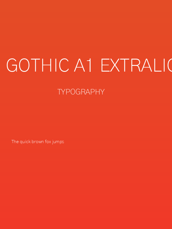 Gothic A1 ExtraLight Poster