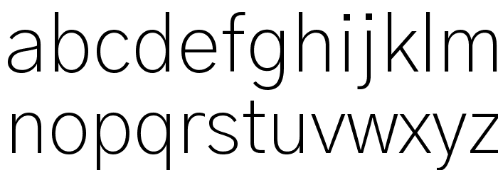 Gothic A1 ExtraLight Font LOWERCASE