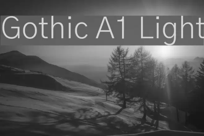 Gothic A1 Light  examples