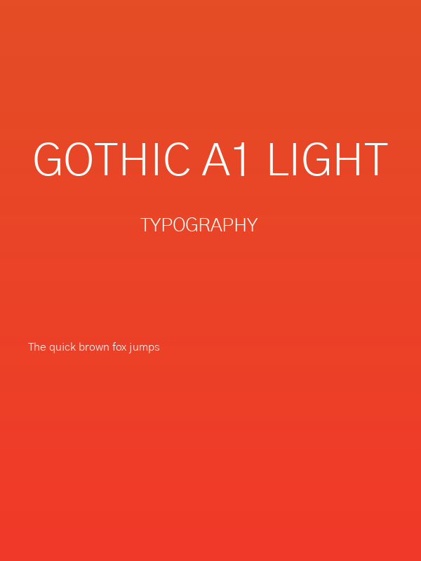 Gothic A1 Light Poster