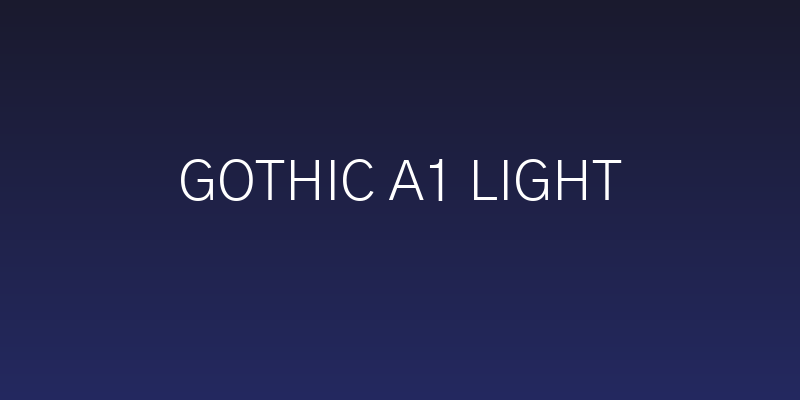 Gothic A1 Light Social Header