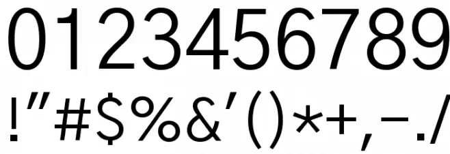 Gothic A1 Regular Font OTHER CHARS