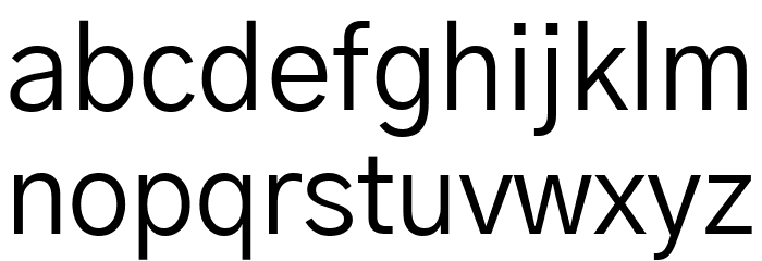 Gothic A1 Regular Font LOWERCASE