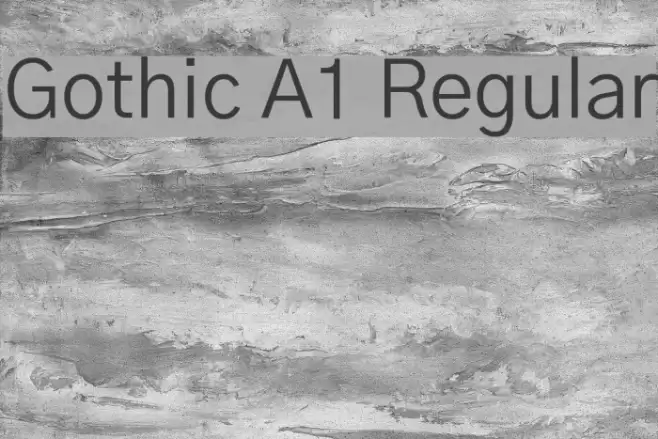 Gothic A1 Regular Font examples