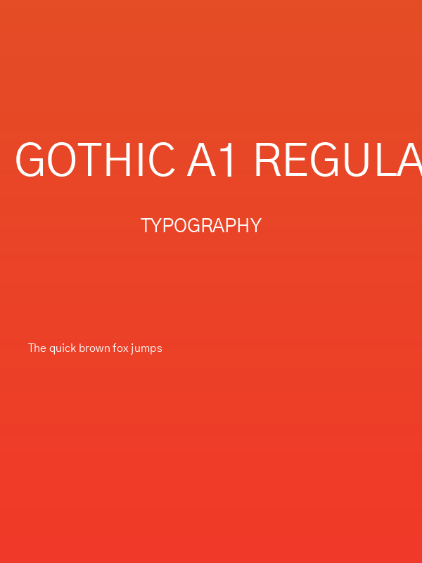 Gothic A1 Regular Poster