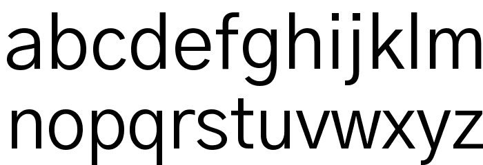 Gothic A1 Regular Font LOWERCASE