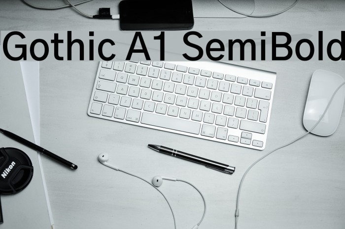 Gothic A1 SemiBold Font examples