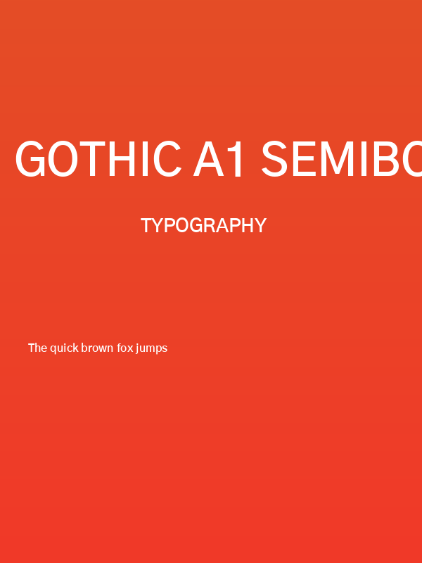 Gothic A1 SemiBold Poster