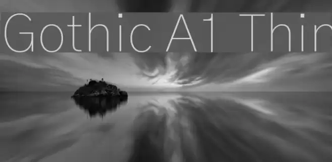 Gothic A1 Thin Font examples