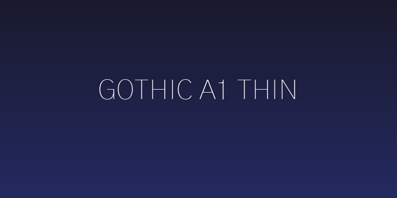 Gothic A1 Thin Social Header