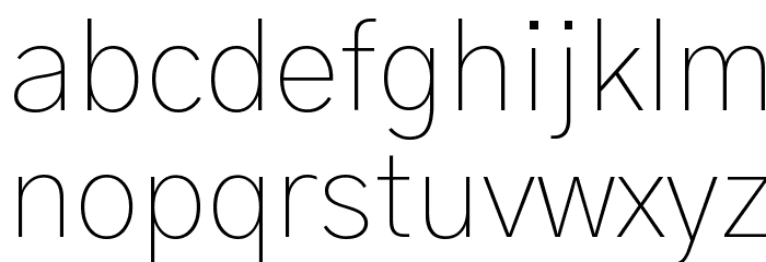 Gothic A1 Thin Font LOWERCASE