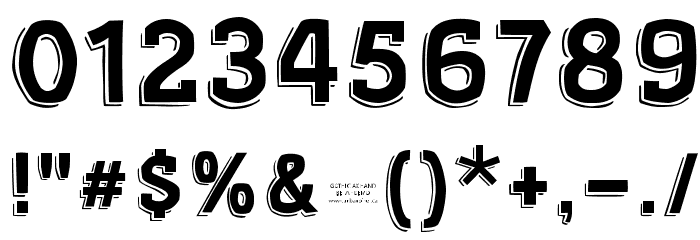 Gothic AX Hand Font OTHER CHARS