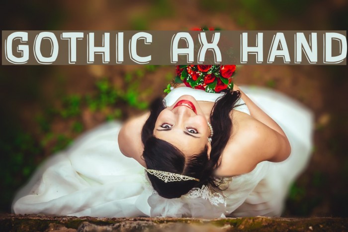 Gothic AX Hand Font examples