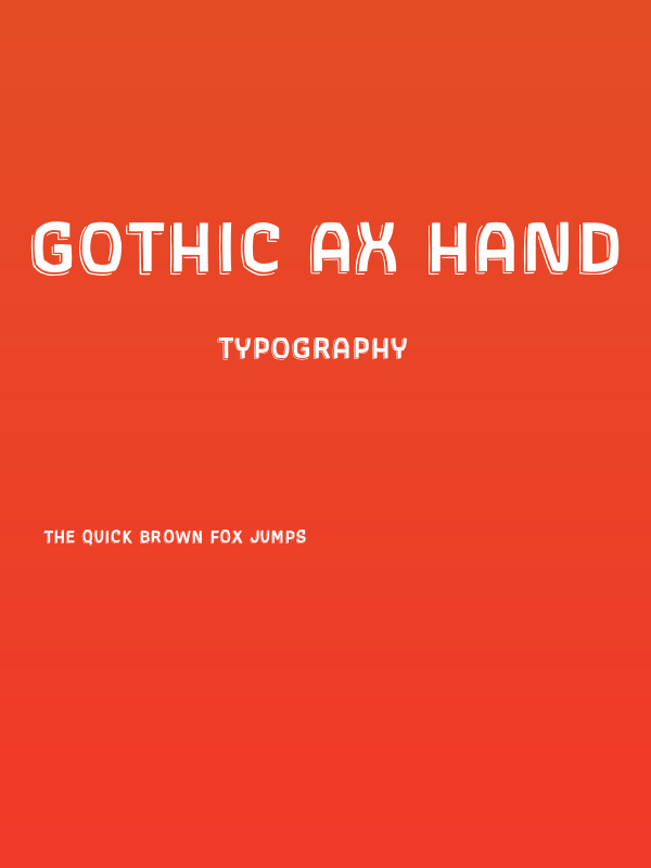 Gothic AX Hand Poster