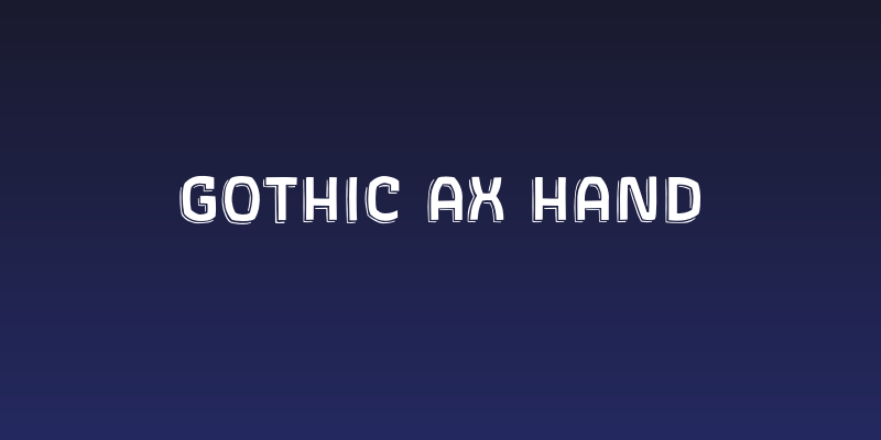 Gothic AX Hand Social Header