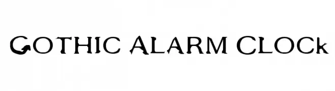 Gothic Alarm Clock  Скачать бесплатные шрифты