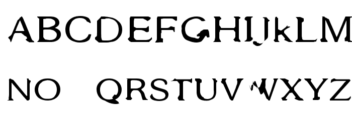 Gothic Alarm Clock Font LOWERCASE