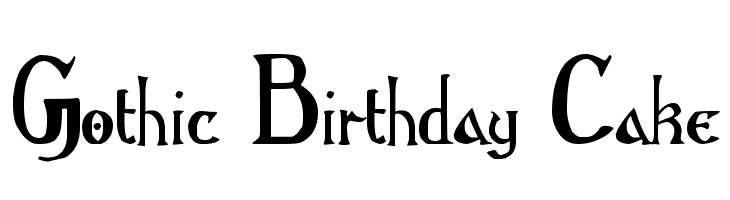 Gothic Birthday Cake  免费字体下载