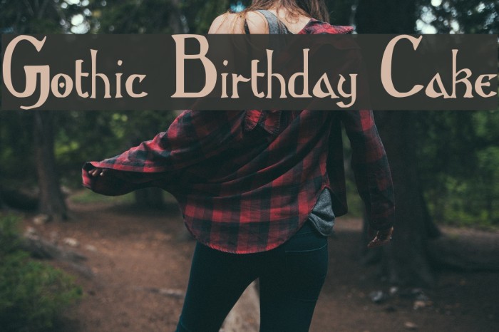 Gothic Birthday Cake Font examples