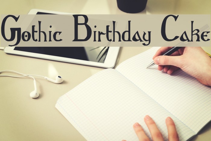 Gothic Birthday Cake Font examples