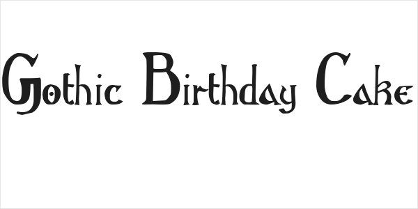 Gothic Birthday Cake Logo