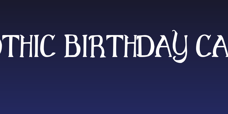 Gothic Birthday Cake Social Header