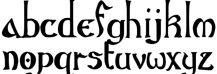 Gothic Birthday Cake Font LOWERCASE