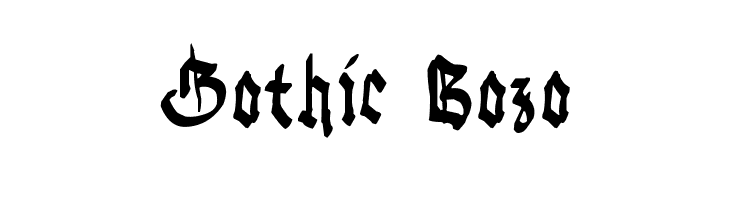 Gothic Bozo  Free Fonts Download