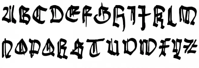 Gothic Bozo 字体 大写