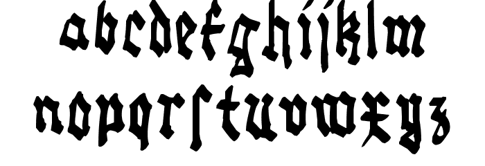 Gothic Bozo Fuentes MINÚSCULAS