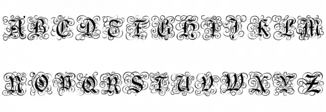 Gothic Caps Font Litere mari
